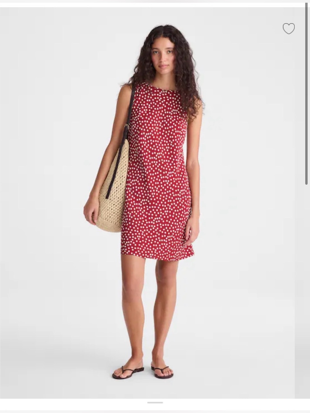 NWT Madewell Sleeveless Red Polka Dot Mini Dress Size 4